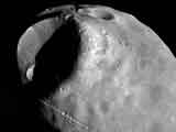 Bild: Marsmond Phobos, gesehen von Viking 1; Credit: NASA