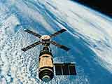 Bild: Die Raumstation Skylab im Orbit; Credit: NASA