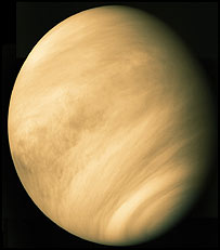 Venus im sichtbaren Licht; Credit: NASA