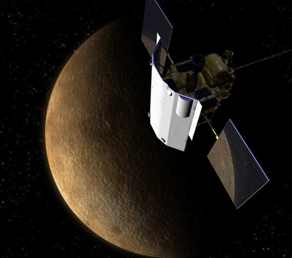 Messenger im Merkur-Orbit CR NASA