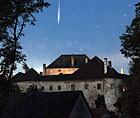 Meteor über Schloss Albrechtsberg; Credit: Sebastian Voltmer